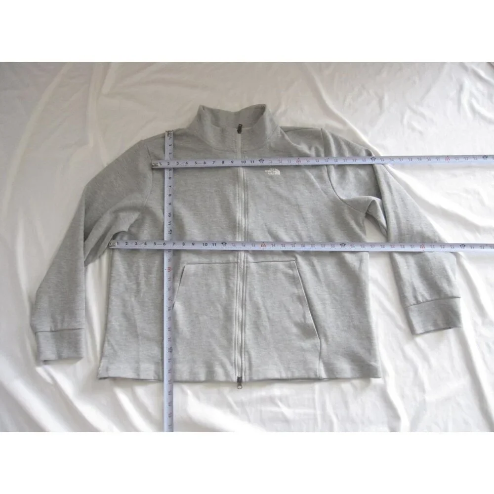 The North Face Men Full Zip Heather Gray Preppy Streetwear Jacket Sz XXL (MT914)